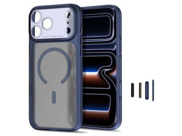Tech-Protect MagPrime MagSafe CC Case for iPhone 18 Pro / 17 Pro - Matte Navy Blue