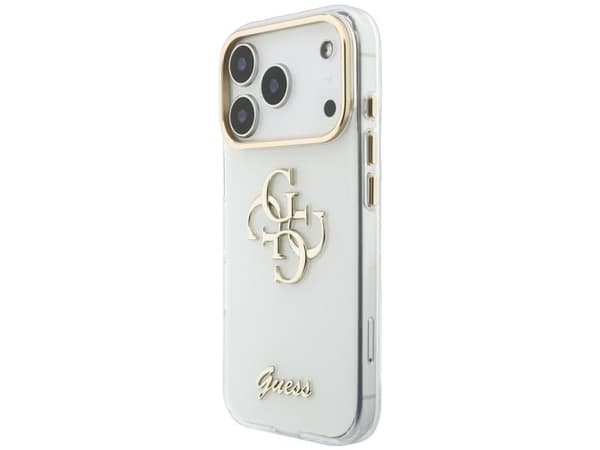 Guess IML 4G Script Metal Case for iPhone 17 Pro Max / 18 Pro Max - White