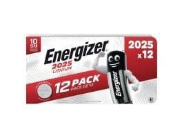 Knapcellebatteri, Energizer Lithium, CR2025, 12 stk
