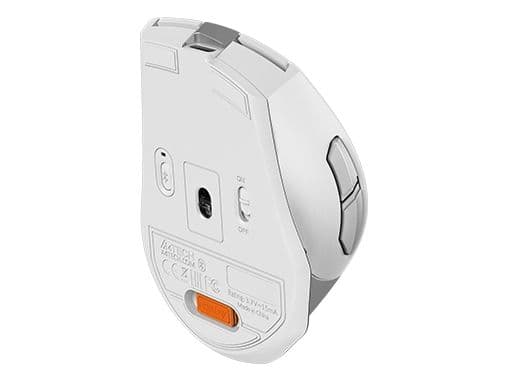 A4Tech Fstyler FB35CS, högerhand, Optisk, Trådlös RF + Bluetooth, 2000 DPI, Grå, Vit