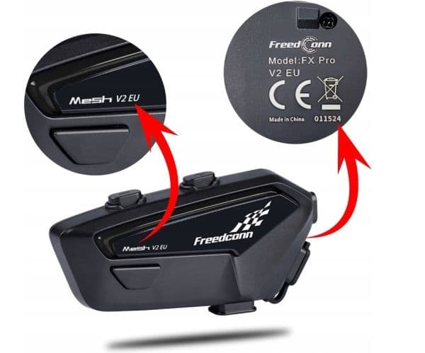FreenConn FX Pro V2 EU MESH moottoripyörän sisäpuhelin