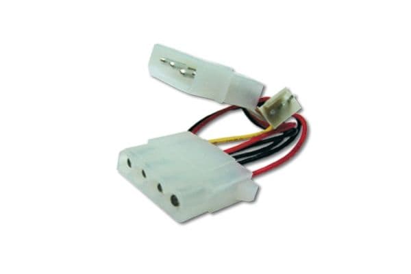 ASSMANN - Strømadapter - 4-pin intern strøm (hann) til 4-pin intern strøm, 3 pin internstr - 30 cm - formstøpt
