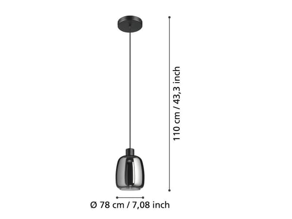 EGLO MOLOCHIO-Z Zigbee LED RGB/TW sort pendel