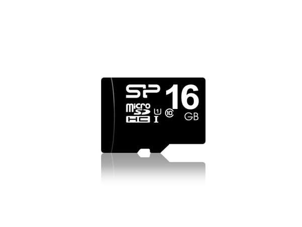 SILICON POWER - Flashminnekort (microSDHC til SD-adapter inkludert) - 16 GB - Class 10 - microSDHC