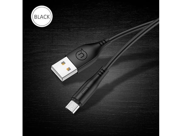 USB-kaapeli Usams USB-A - microUSB 1 m Czarny (SJ268USB01)