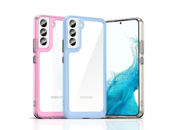 Outer Space Case case for Samsung Galaxy S22+ (S22 Plus) rigid case with gel frame red