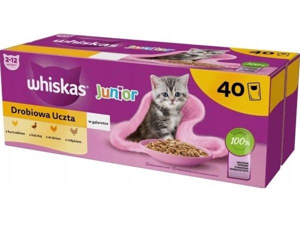 Whiskas Junior med fjäderfä 40x85g