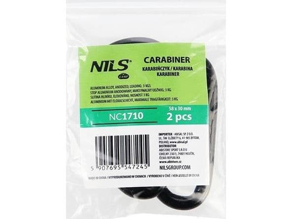 Nils Extreme karbinhake 2 st. NC1710 svart