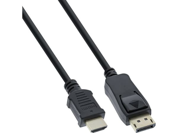 InLine 17184, 1,5 m, DisplayPort, HDMI, Hankjønn, Hankjønn, Gull