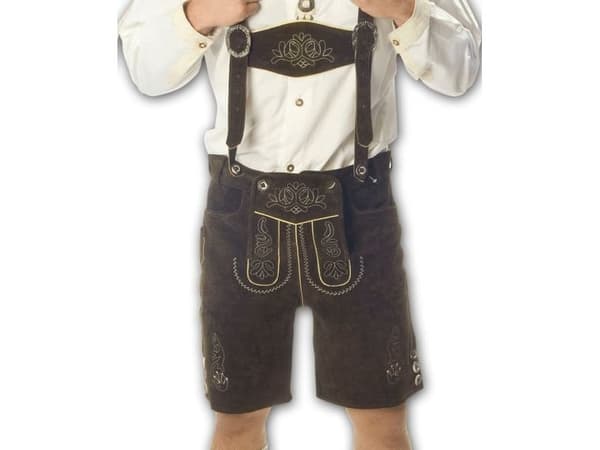 Brune lederhosen, korte
