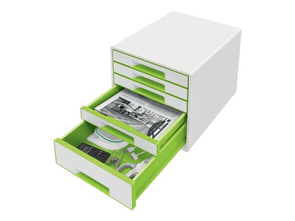 Leitz WOW CUBE - Skuffskap - 5 skuffer - for A4 Maxi - grønn