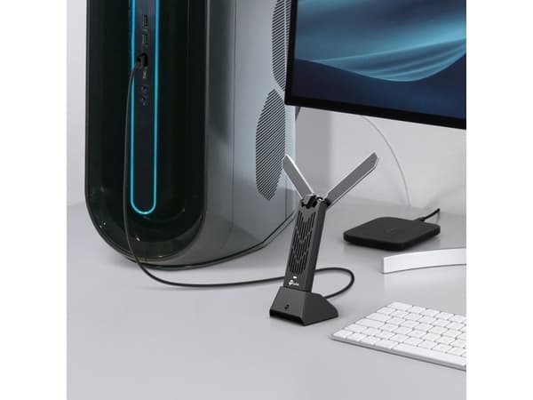 TP-Link BE6500, langaton, USB, WLAN, Wi-Fi 7 (802.11be), 2882 Mbit/s, harmaa