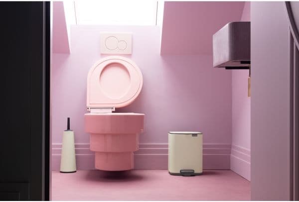 Brabantia Bo, 7 l, Rektangulær, Stål, Beige, Plast, Pedal