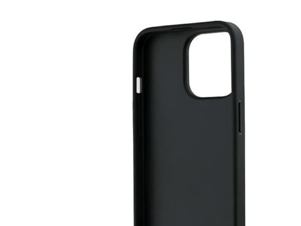 DKNY Wrist Strap Stock Logo case for iPhone 14 Pro Max - black