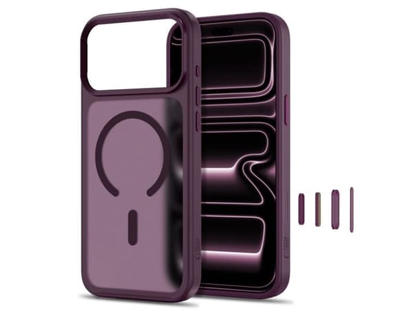 Tech-Protect Magmat Magsafe CC Case for iPhone 18 Pro / 17 Pro - Burgundy Matte