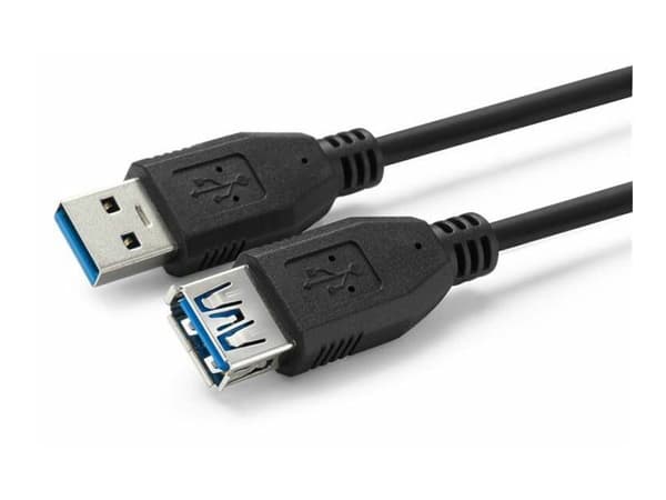 MicroConnect - USB-förlängningskabel - USB typ A (hona) till USB typ A (hane) - USB 3.0 - 2 m - svart