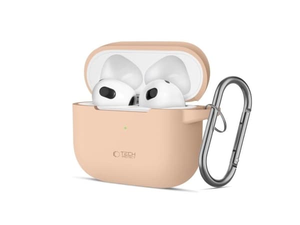 Tech-Protect silikonhake for Apple AirPods 3 kaffe latte