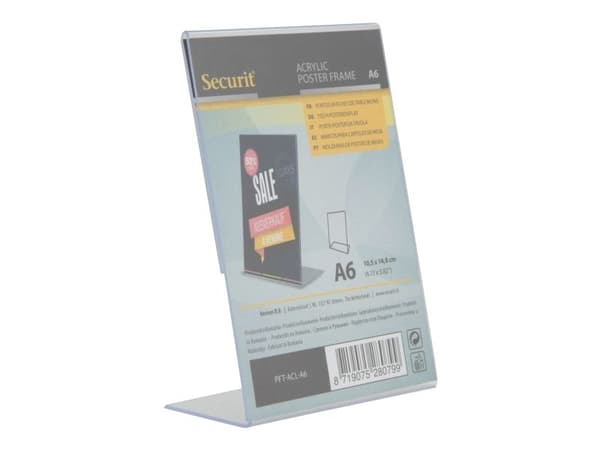 Securit postersram Securit L-formad A6 transp. akryl