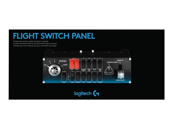 Logitech Flight Switch Panel - Instrumentpanel till flygsimulator - kabelansluten - för PC
