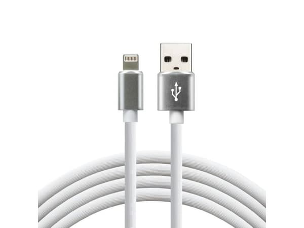 Everactive CBS-1IW, 1 m, Lightning, USB A, Hankjønn, Hankjønn, Hvit