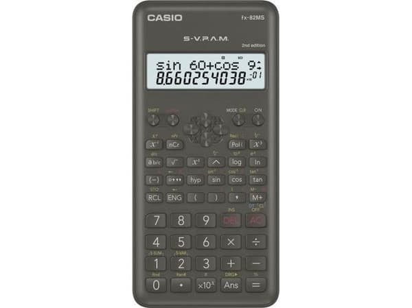 Casio svart skolekalkulator (FX 82 MS 2E)
