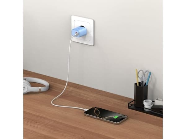 Tech-Protect NCA20 PD 20W QC3.0 väggladdare USB-A / USB-C - blå