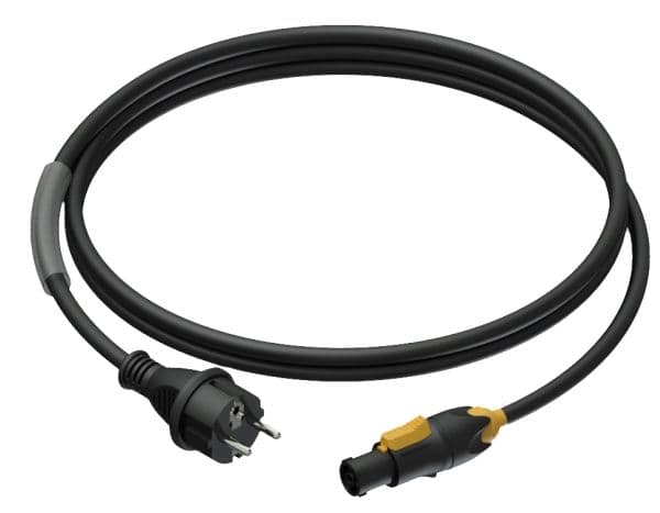 Procab PRP433/3 Strømkabel - schuko-plugg - powerCON TRUE1 hunn - 3 x 1,5 mm² 3 meter