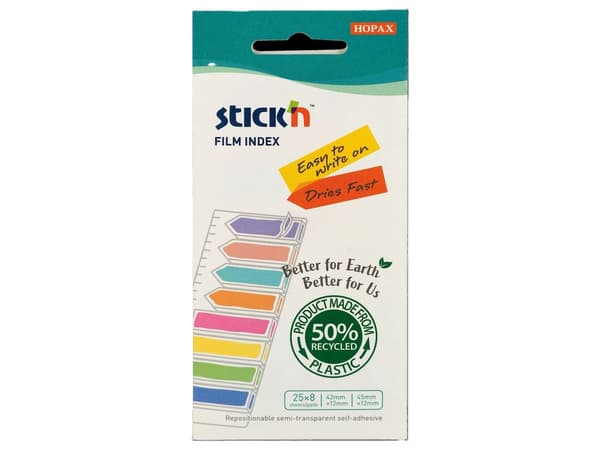 8-color neon self-adhesive index tabs