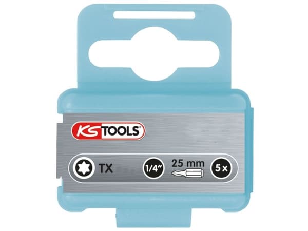 KS Tools 910.2318, 5 stykker, Torx, T20, Rustfritt stål, 25 mm, 30 g