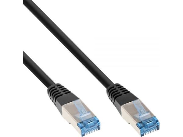 InLine 72855S, 0,5 m, Cat6a, S/FTP (S-STP), RJ-45, RJ-45, Svart