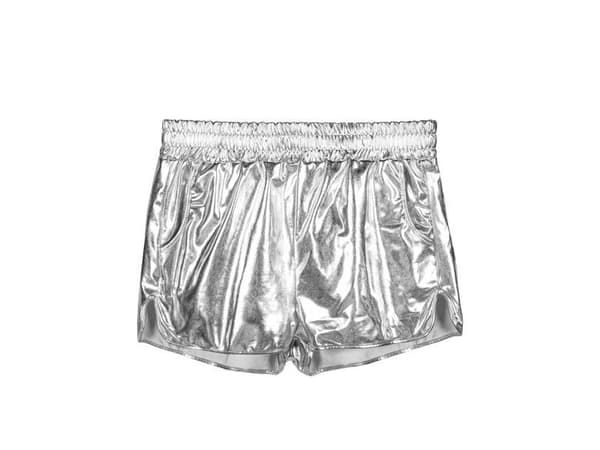 Silverfärgade Rave-hotpants
