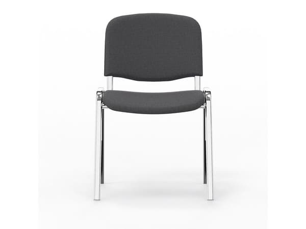 Spisebord, mørkegrå med krom stålben