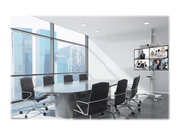 Neomounts - Vogn - for flatpanel - hvit - skjermstørrelse: 37"-75"