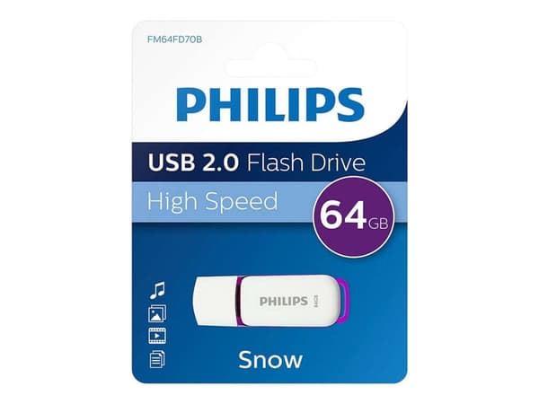 Philips FM64FD70B Snow edition 2.0 - USB flash-enhet - 64 GB - USB 2.0
