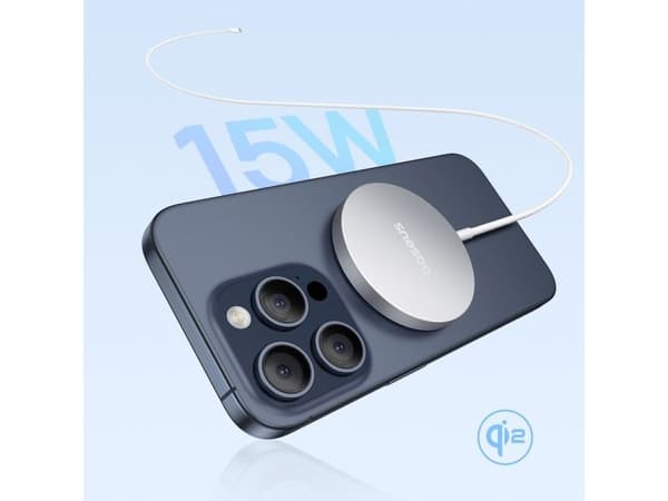 Baseus Simple Mini4 Air Qi2 15W Magnetic Wireless Charger - Silver