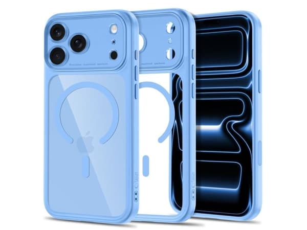 Tech-Protect MagPeak MagSafe CC Case for iPhone 18 Pro Max / 17 Pro Max - Clear Blue