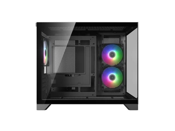 COUGAR CGR-2QA6B-RGB, Mini Tower, PC, Svart, Micro ATX, Mini-ITX, Spilling, Multi