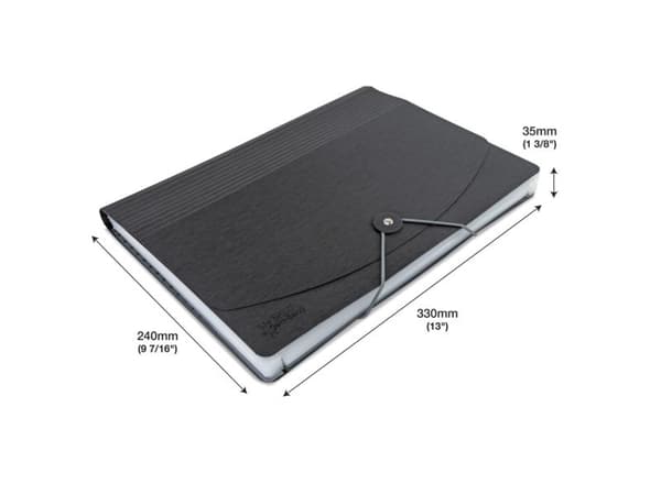 RAPESCO® A4 13-roms sort ekspanderende fil