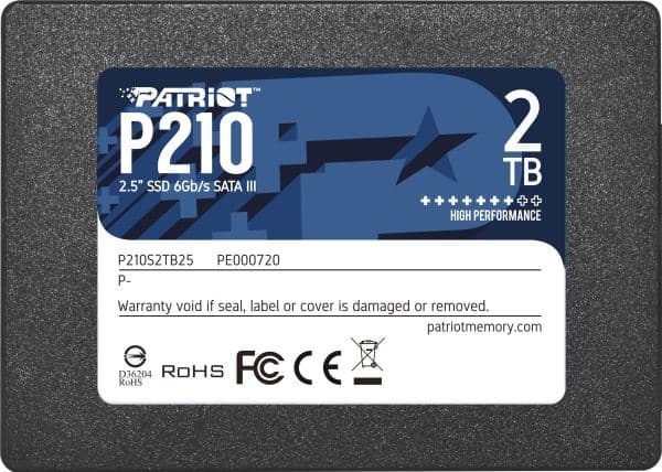 Patriot Memory P210, 2 TB, 2.5", 500 MB/s