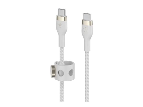 Belkin BOOST?CHARGE PRO Flex, 3 m, USB C, USB C, USB 2.0, Valkoinen