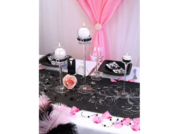 Organza svart och silver