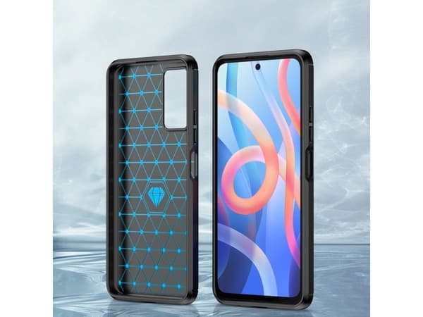 Carbon Case fleksibelt deksel til Xiaomi Redmi Note 11 - svart