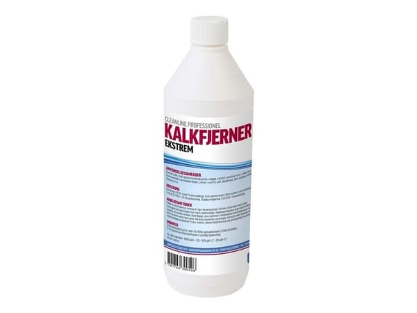 Kalkfjerner ekstrem Cleanline 1l. Bruges til periodisk kalkfjernelse.