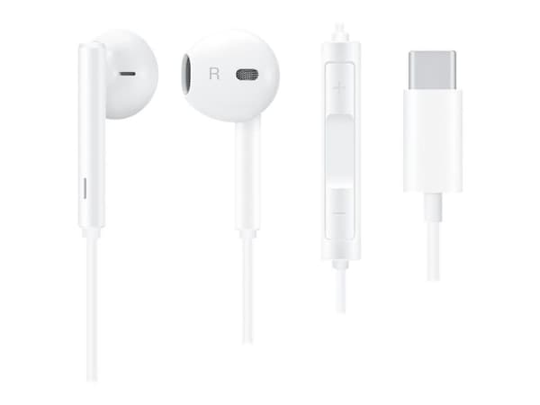 Huawei CM33 - Ørepropper med mikrofon - i øret - kablet - USB-C - hvit