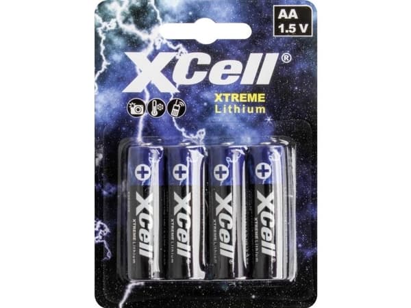 XCell Extreme Lithium FR6 Mignon AA-batterier, 4 stk