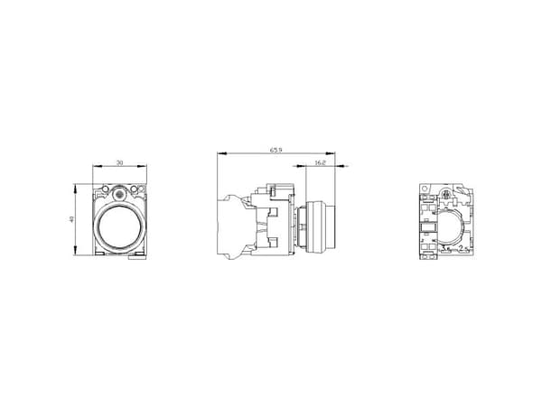 Siemens 3SU11500BB203CA0 3SU1150-0BB20-3CA0 Tryckknapp 1 del