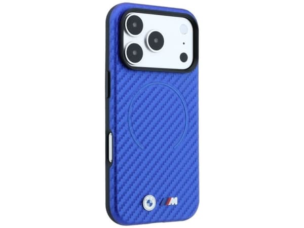 BMW M Carbon Printed Ring MagSafe Case for iPhone 17 Pro Max / 18 Pro Max - Blue