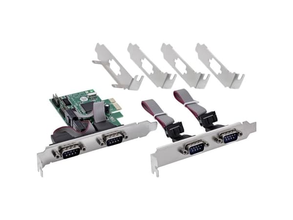 InLine 76619E, PCIe, Sarja, Mies, PCIe 2.0, RS-232, 9-pin, PC