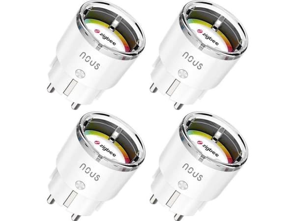 NOUS A1Z smartkontakt ZigBee 4-pack 3450W/15A mätning ZigBee