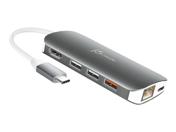 j5create JCD383 - Dockningsstation - USB-C 3.1 - HDMI - 1GbE